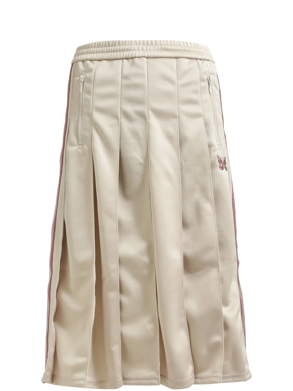 Shop Needles Pleated Track Skirt In Neutrals
