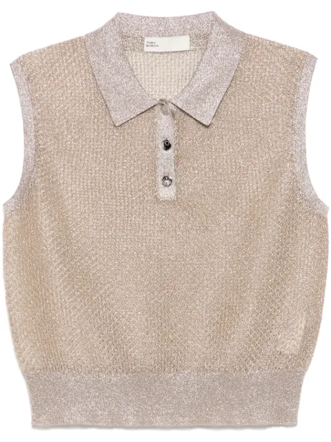 Tory Burch mesh polo top