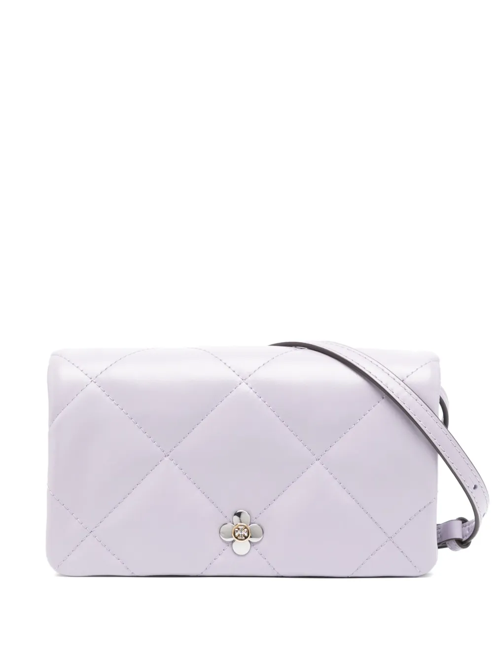 Tory Burch Kira Clover チェーンウォレット - パープル Tory Burch Kira Clover チェーンウォレット - パープル