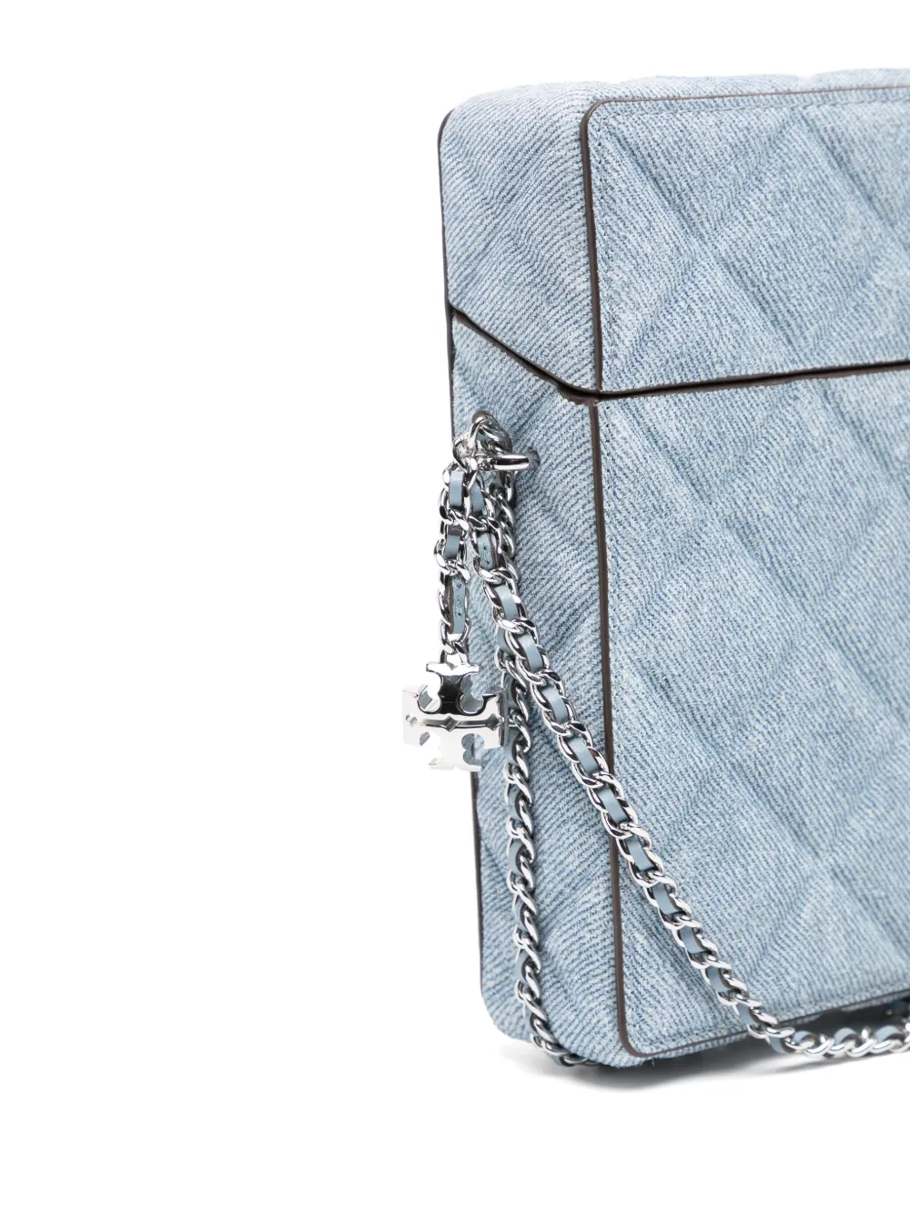 Tory Burch Fleming Phone Crossbody Bag In Blue