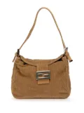 Fendi Pre-Owned 2010-2024 Corduroy Double Flap shoulder bag - Brown