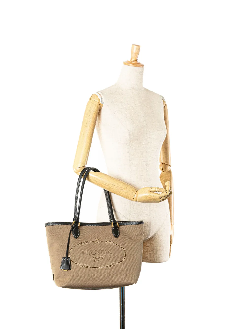 Prada Pre-Owned 2010-2024 Canapa Logo Canvas tote bag - Bruin
