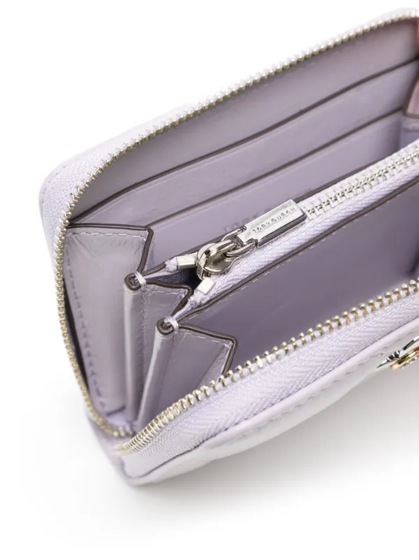 Tory Burch Kira Clover Diamond Quilt zip-around Wallet