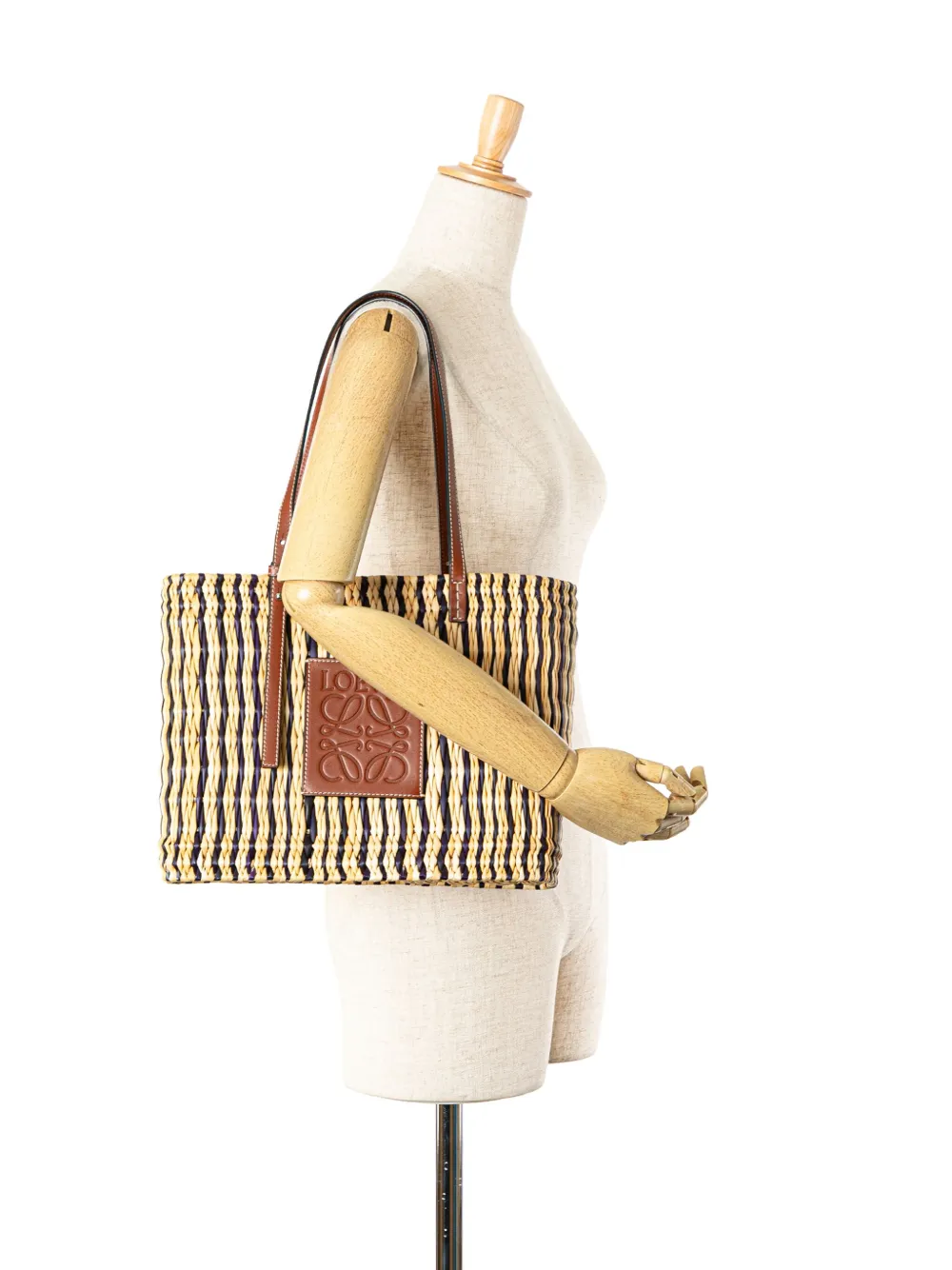 Loewe Pre-Owned 2020 Paulas Ibiza Raffia Square Basket tote bag - Bruin