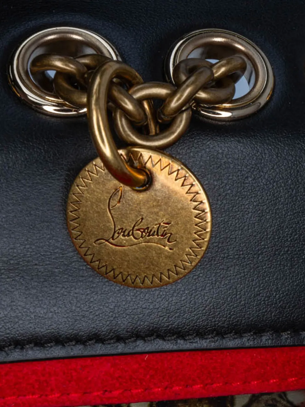 Christian Louboutin Pre-Owned Borsa a tracolla Sweet Charity mini in pelle di vitello con stampa 2010-2024 | Image 6