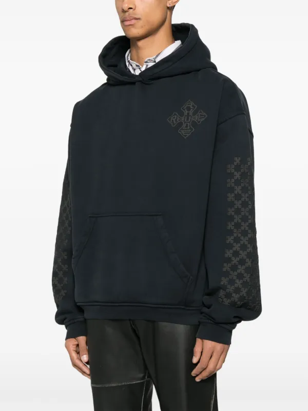 【関税込み】Rhude ブラック 'Rhude' クロスロゴ フーディ RHUDE cross-logo Hoodie | Black | FARFETCH