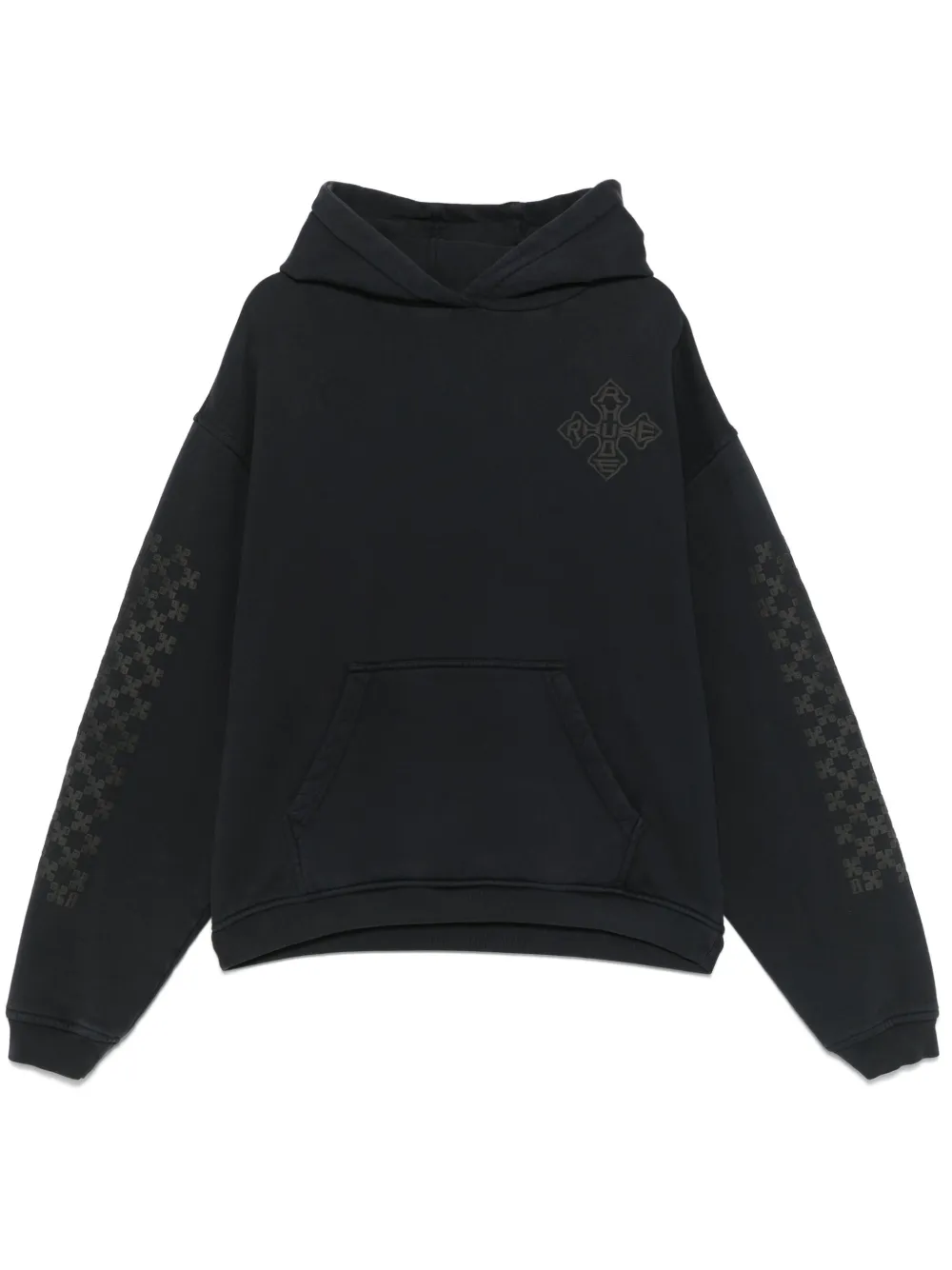 RHUDE cross-logo hoodie | Black | Image 1