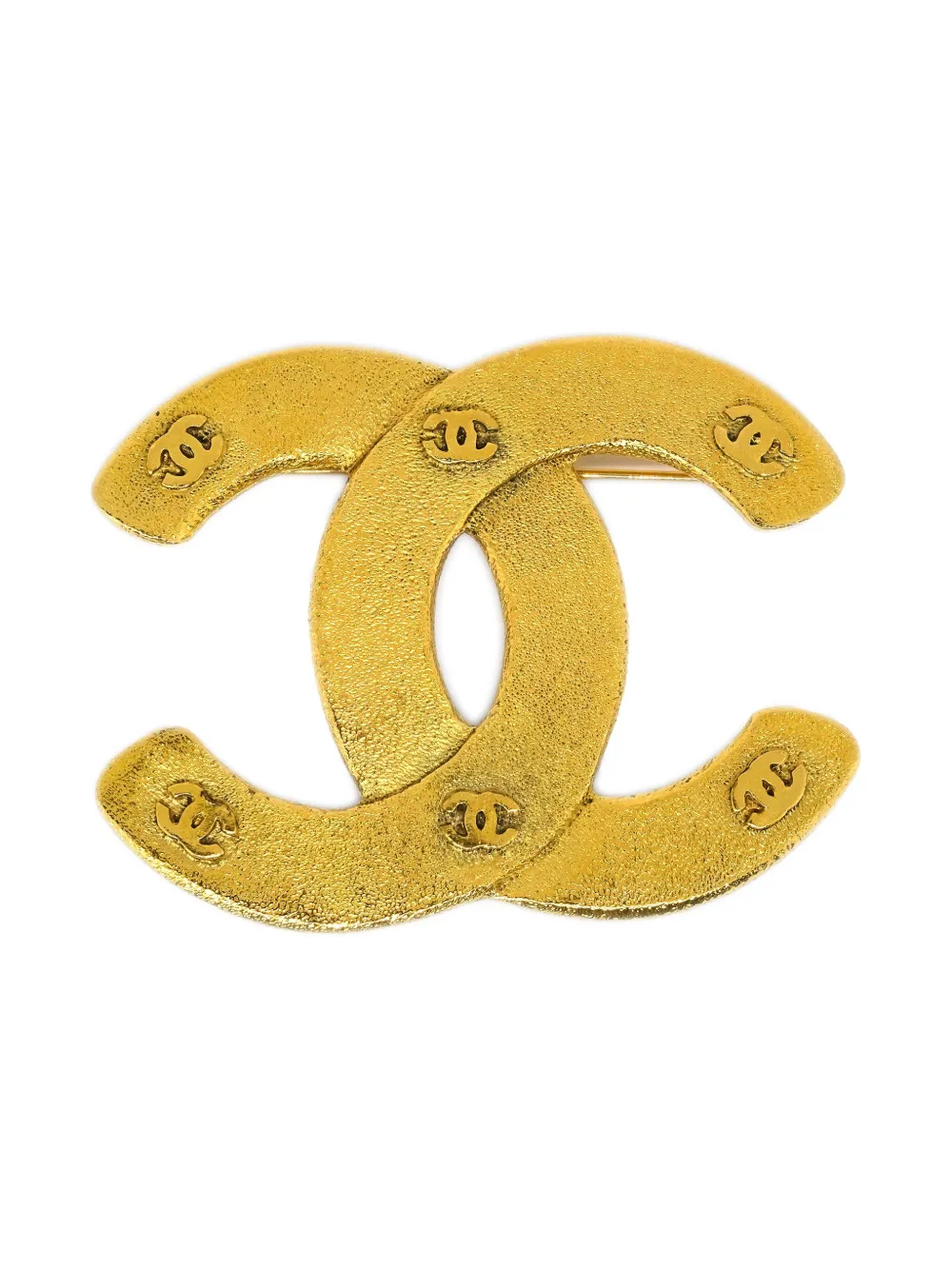 CHANEL Pre-Owned 1990-2000's CC brooch | Gold | Image 1