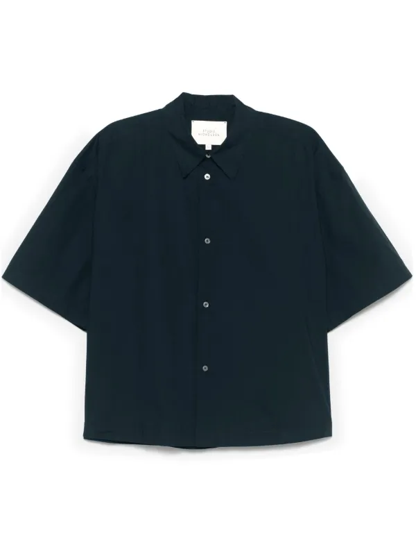 Studio Nicholson サンコ ショトスリフ シャツ 【関税込】 Studio Nicholson Santo Shirt in Multi Stripe - Wallace