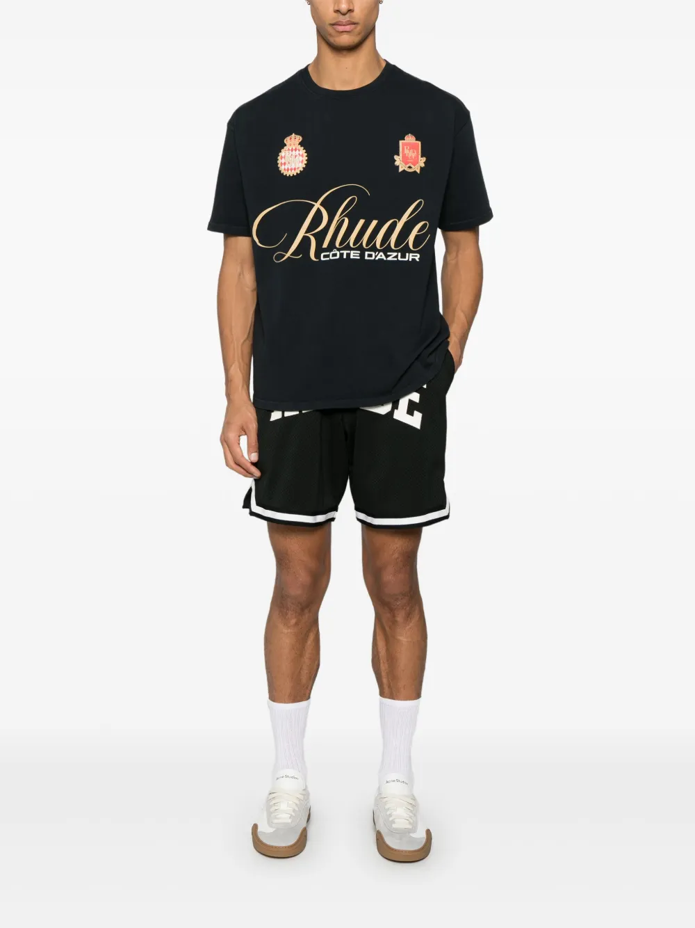 RHUDE Collegiate shorts - Zwart