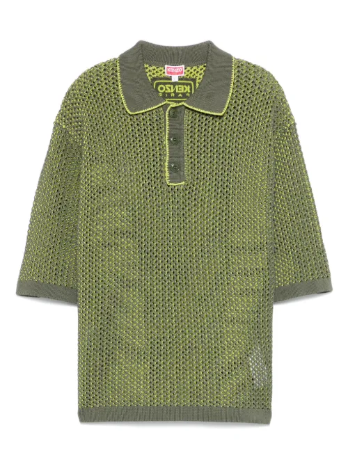 Polo en maille ajourée - Kenzo - Modalova