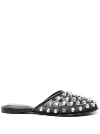 【関税&送料込】Alexander Wang Sandal Rhodes Alexander Wang Rhodes 105MM Studded Mesh & Leather Mules