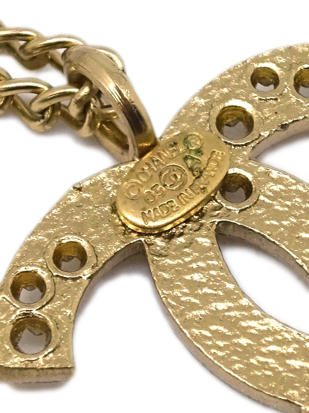 Pre-owned Chanel 2003 Cc Bracelet In Gold