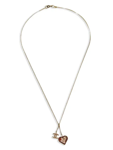 CHANEL Pre-Owned 2005 Heart necklace
