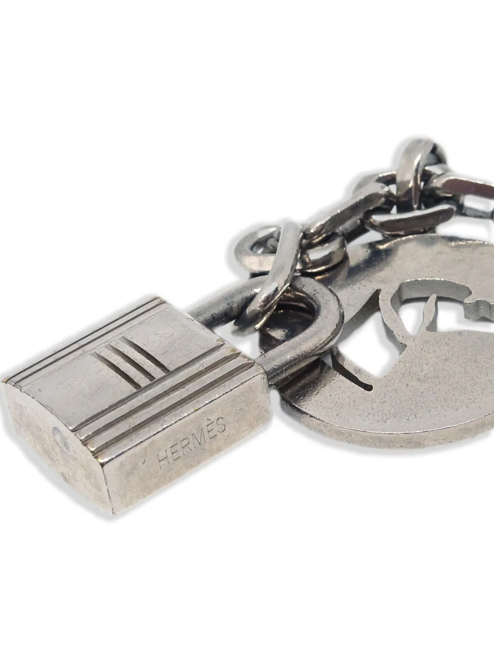 Pre-owned Hermes 1990-2000 Amulet Charm Keyholder In 银色