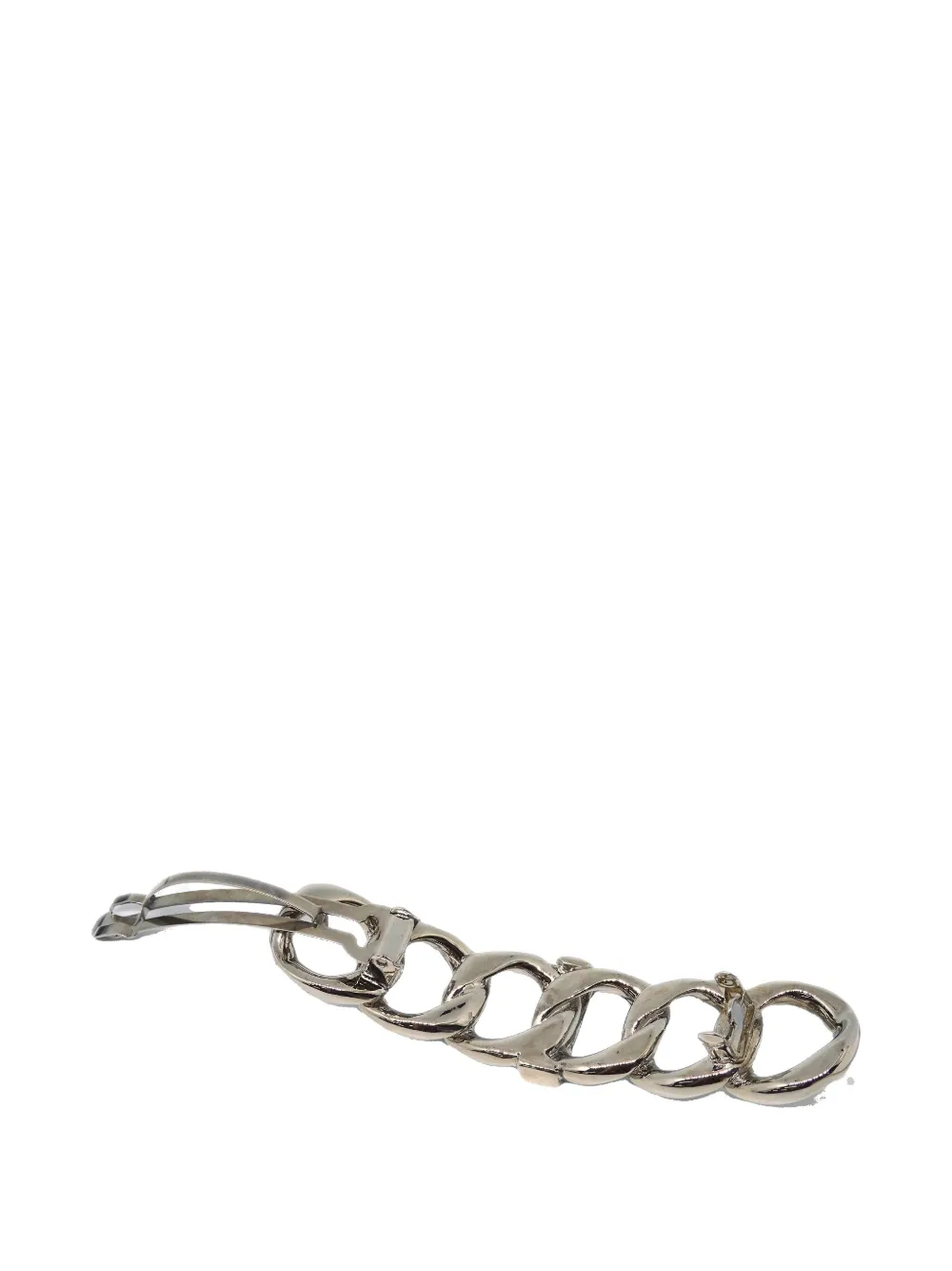 Pre-owned Chanel 1998 Chain Hair Clip In 银色