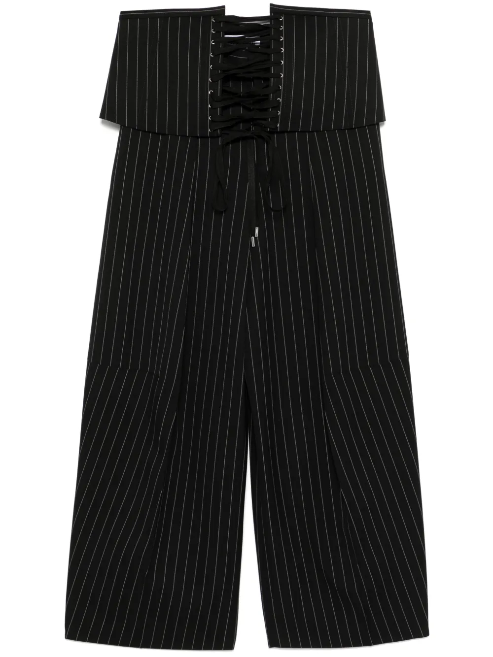 pinstriped trousers