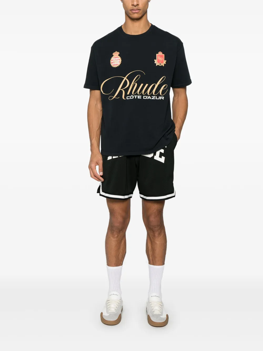 RHUDE Script Crest T-shirt - Zwart