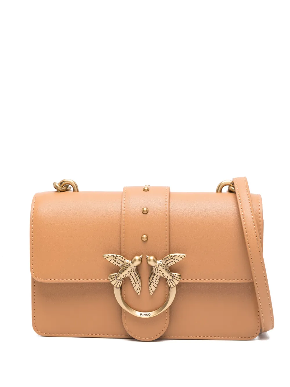 PINKO Love Click kleine crossbodytas Bruin