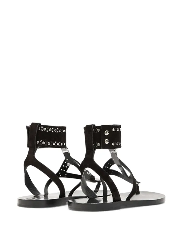 ISABEL MARANT Edil Sandals | Black | FARFETCH JO