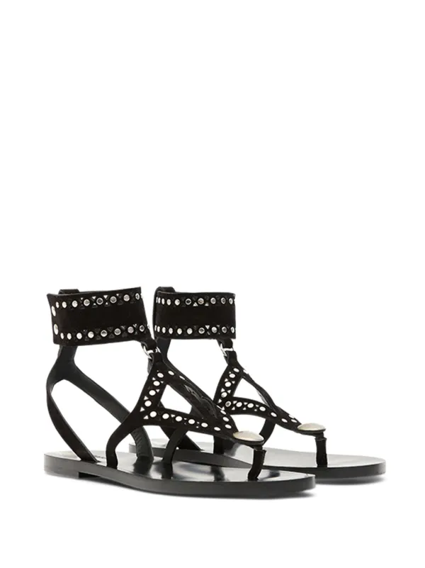 ISABEL MARANT Edil Sandals | Black | FARFETCH JO
