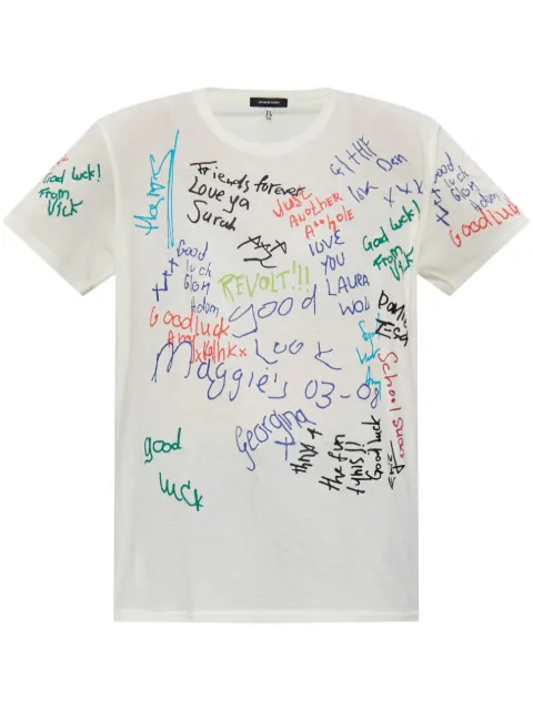 R13 text-print T-shirt