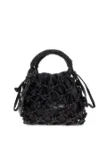 Kurt Geiger London small macramé crystal-embellished tote bag - Black