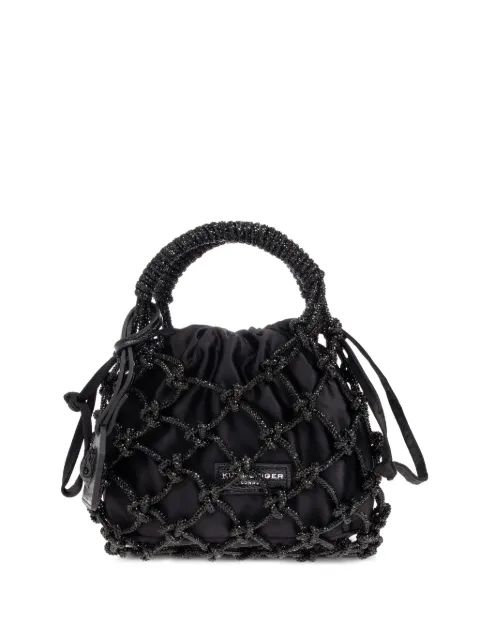 Kurt Geiger London tote de macramé pequeña con detalles de cristal