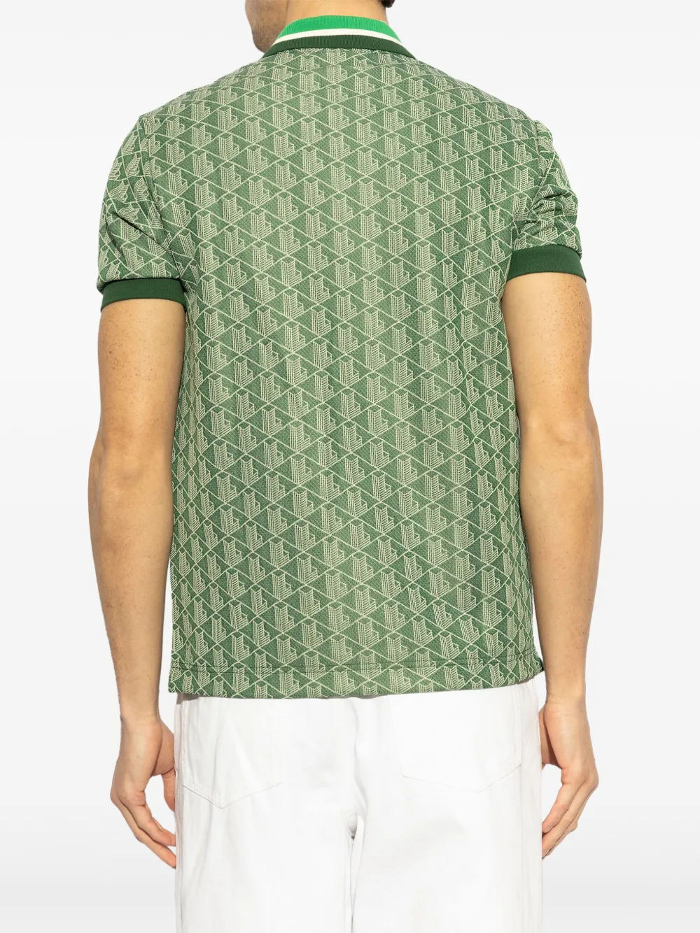 Lacoste Poloshirt met jacquard-patroon Groen