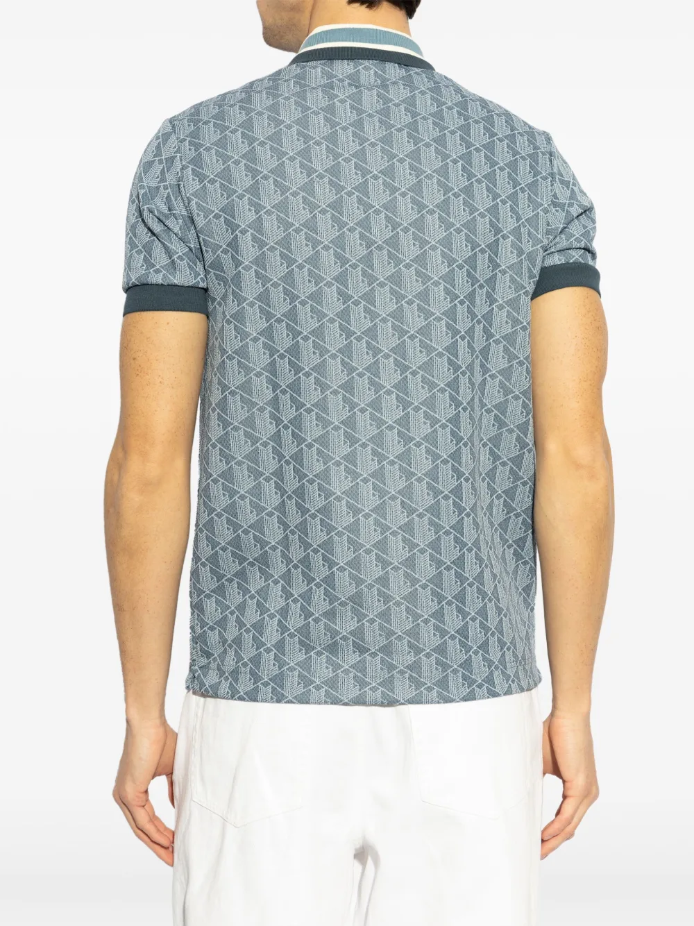 Lacoste Poloshirt met jacquard-patroon Blauw