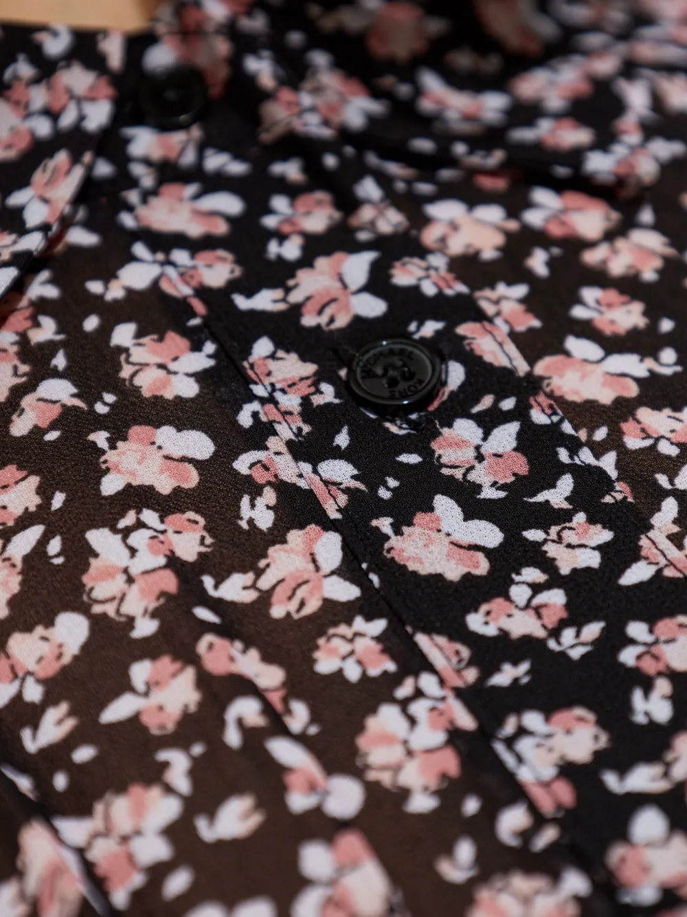 Michael Kors shirtjurk met bloemenprint Zwart