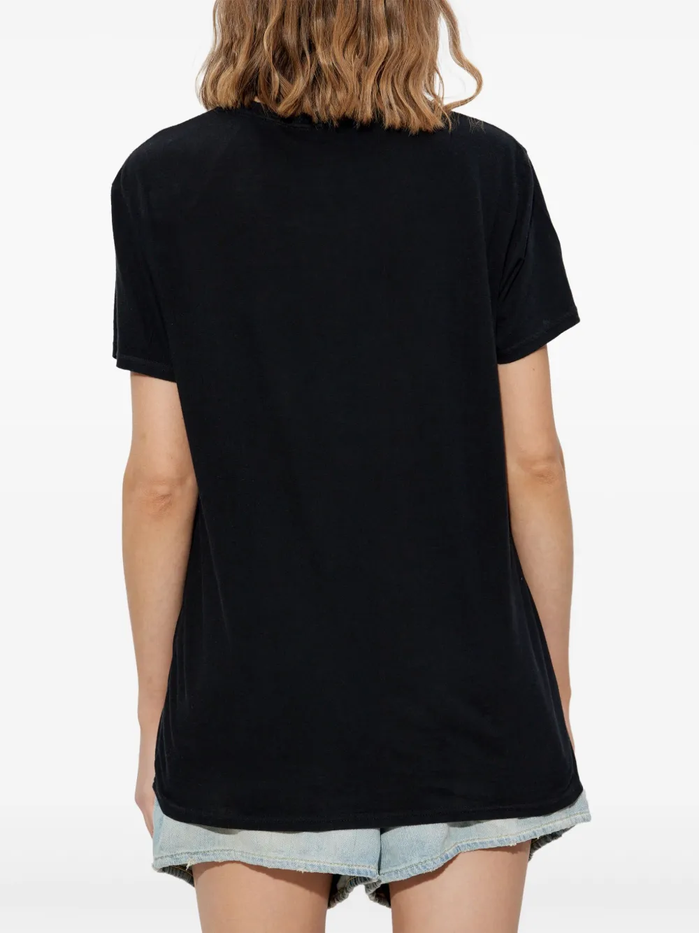 R13 T-shirt met tekst Zwart