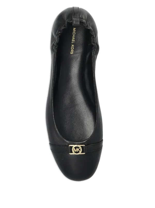 Shoes Michael Kors Black And White Flats Womens MICHAEL Michael