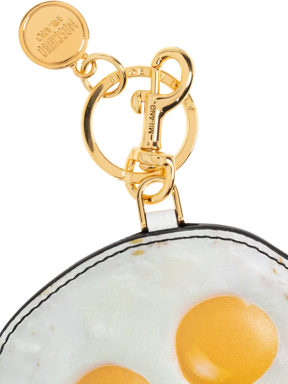 Moschino Fried Egg sleutelhanger Wit