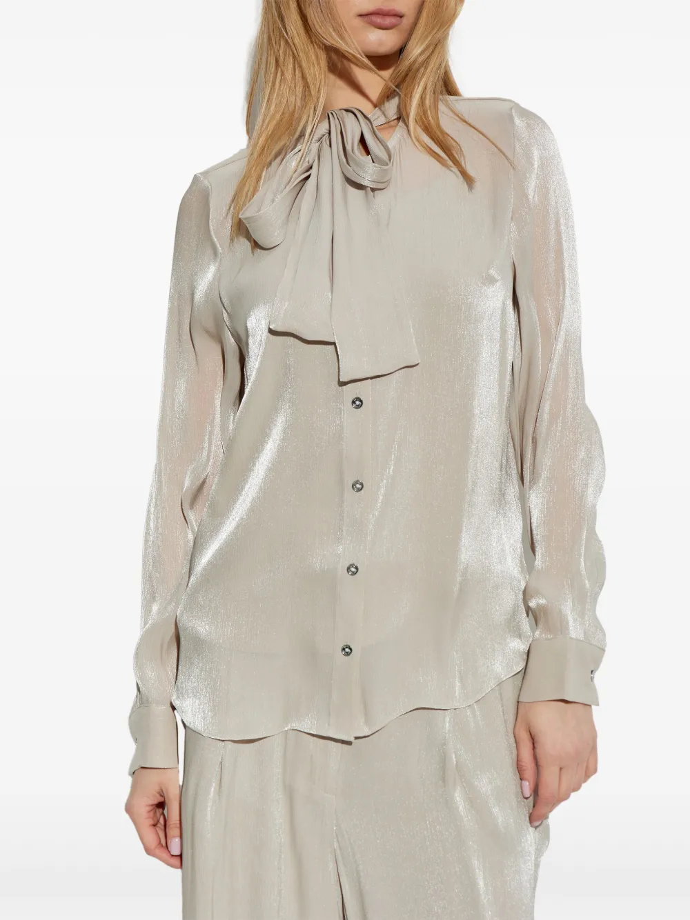 Michael Kors Blouse met halternek Goud