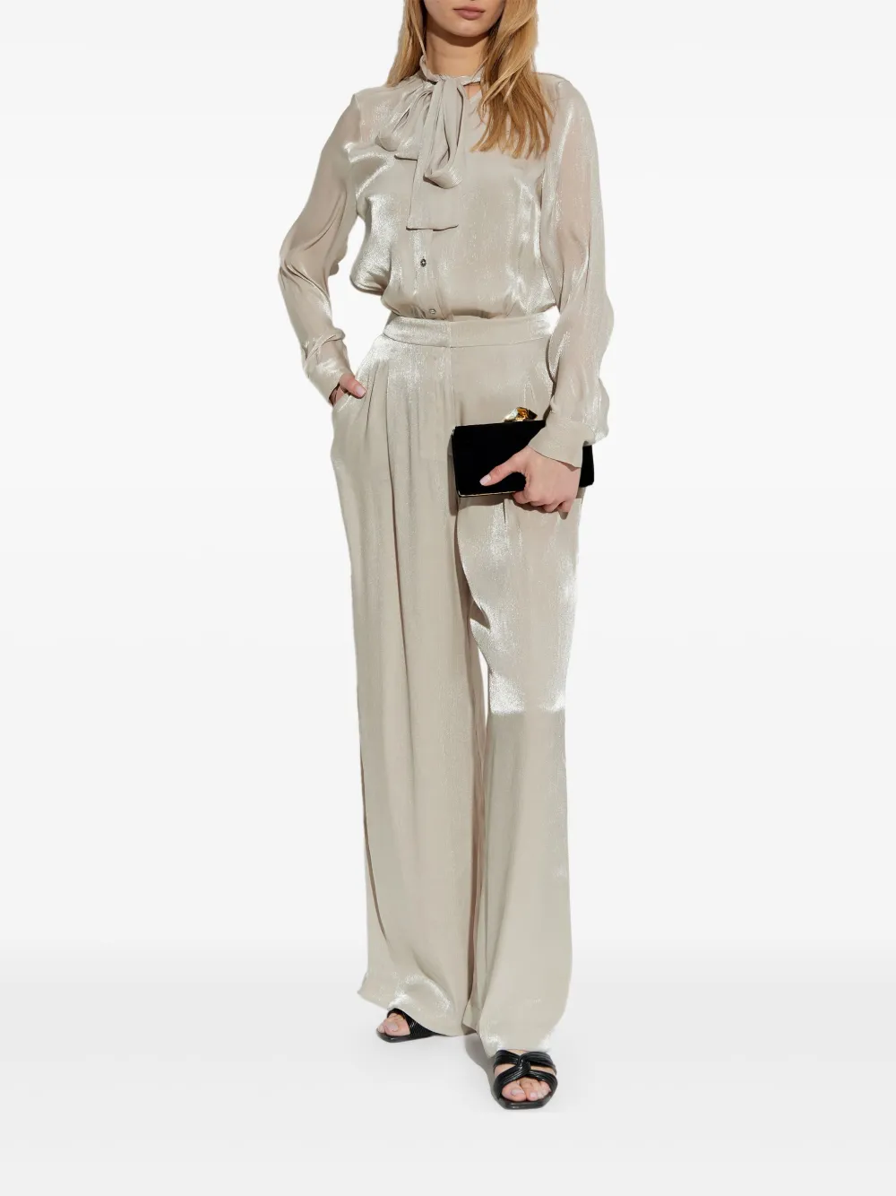 Michael Kors Blouse met halternek Goud