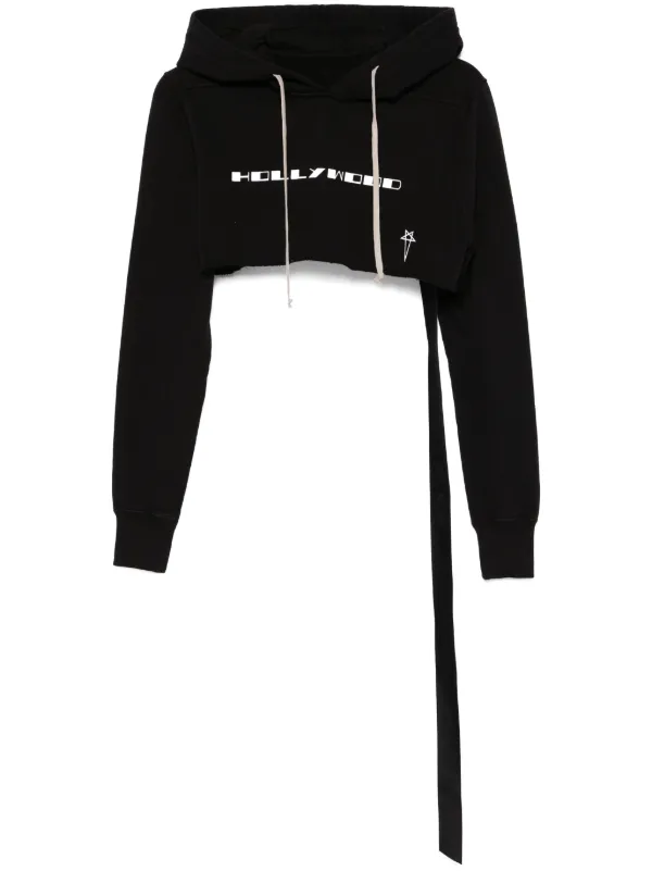 19SS RICK OWENS DRKSHDW ラップ パーカー Rick Owens DRKSHDW クロップド パーカー | ブラック | FARFETCH JP
