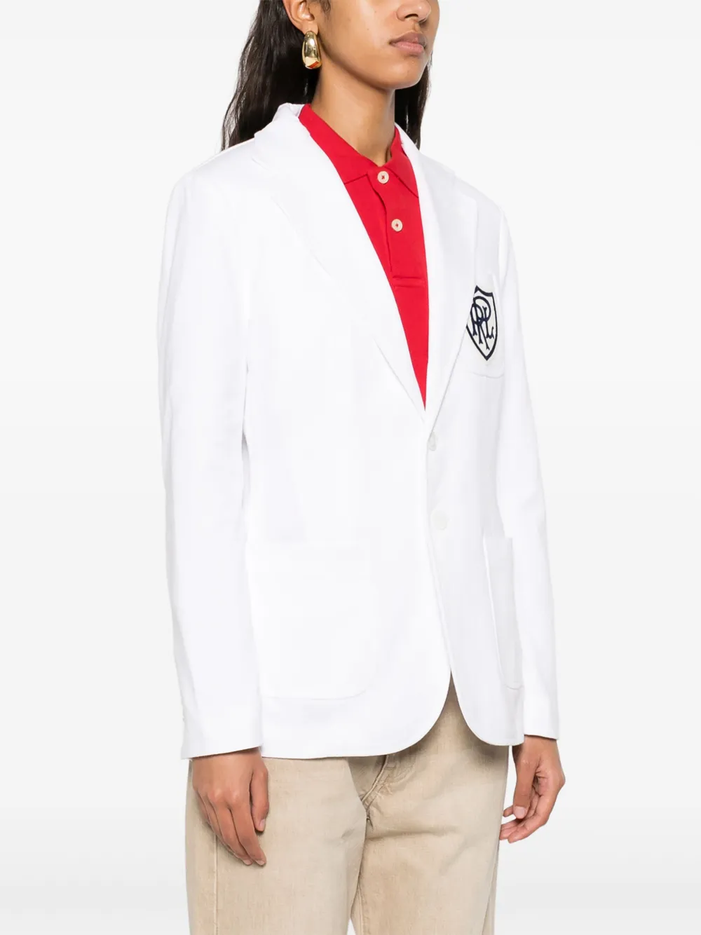 Polo Ralph Lauren Blazer met logopatch Wit