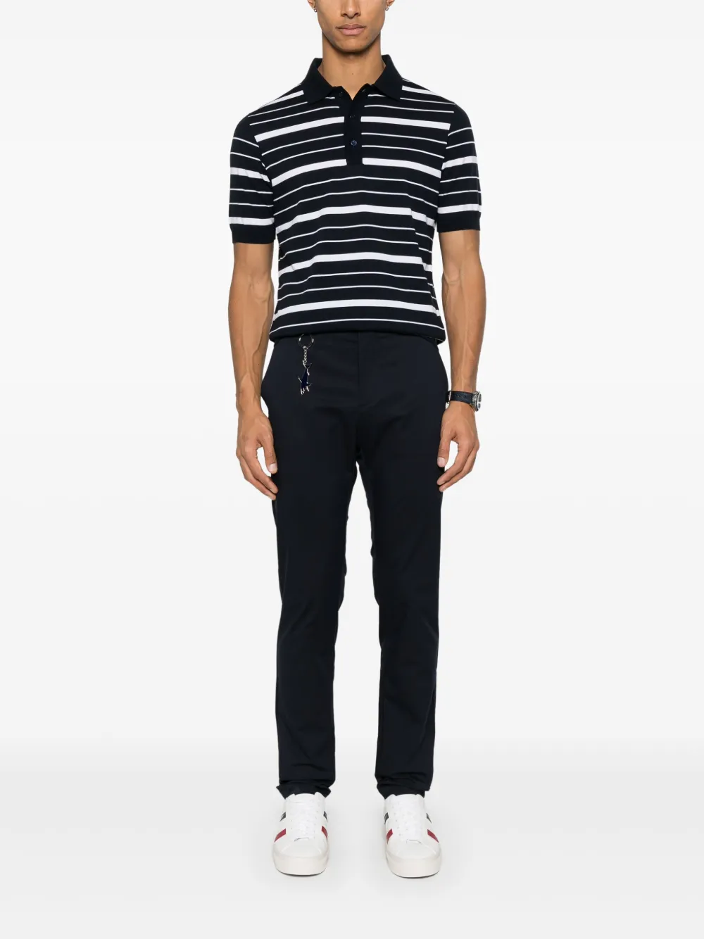 Paul & Shark striped polo shirt - Blauw