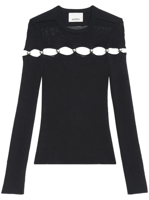 Isabel Marant Elsie Top in Black