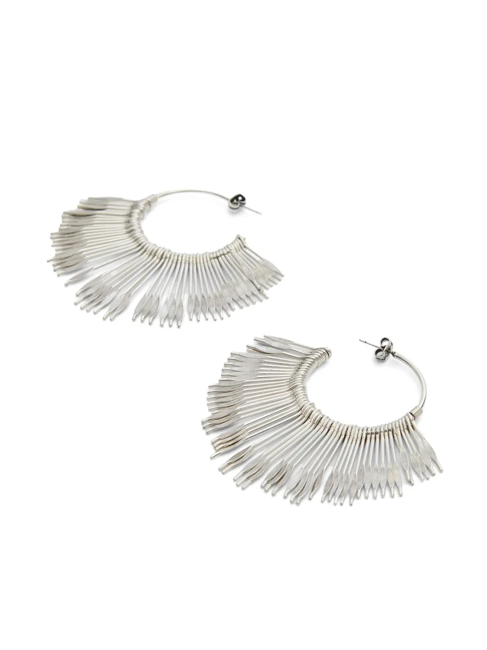 Isabel Marant Aria Hoop Earrings In Silver-finish Brass In Silver