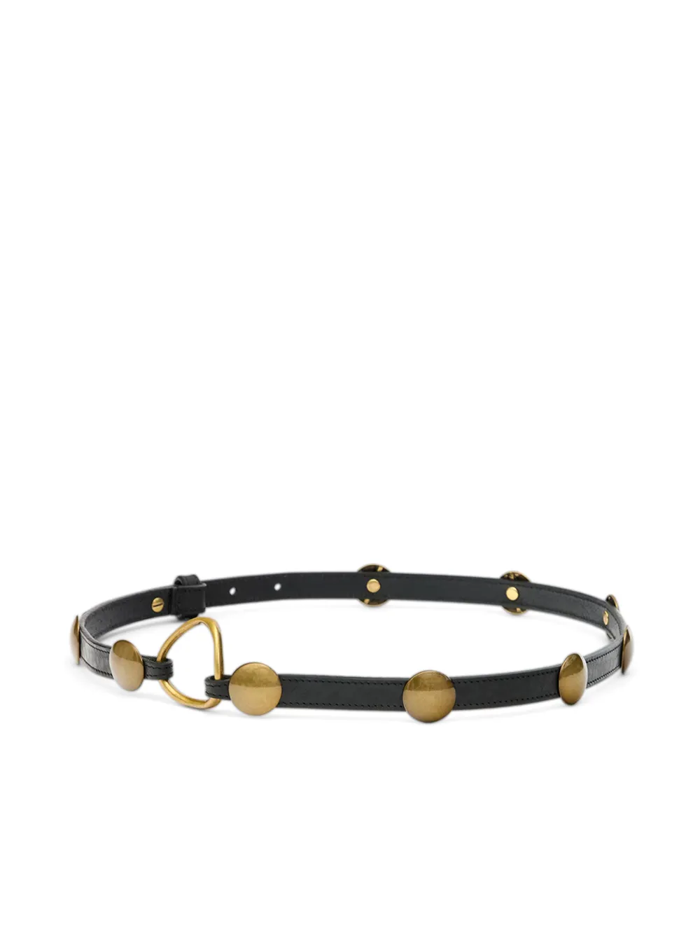 Isabel Marant Karlo Stud Leather Belt In Black