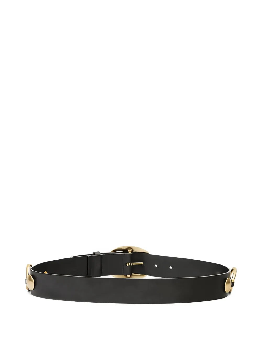 ISABEL MARANT Dara leren riem met studs - Zwart