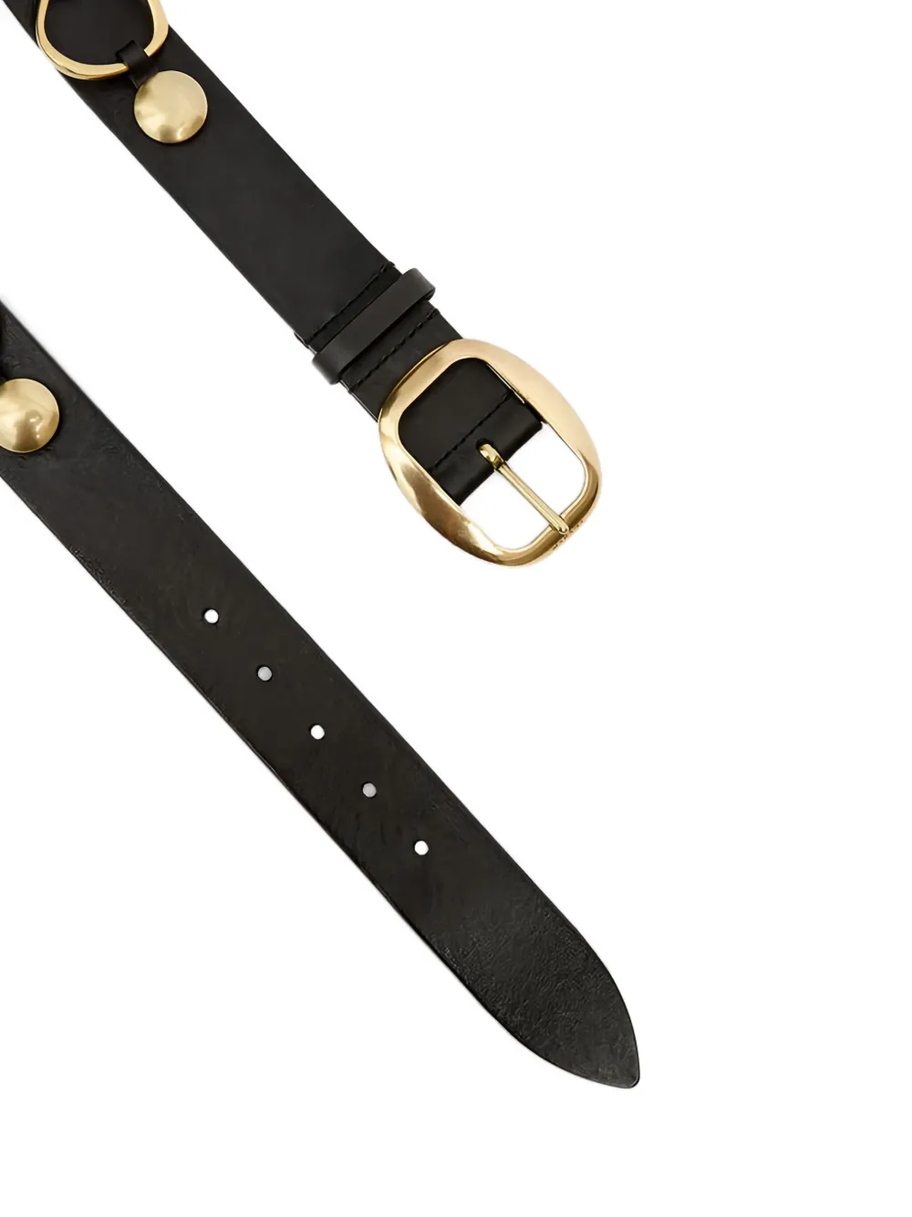 Isabel Marant Dara Studded Leather Belt In Black