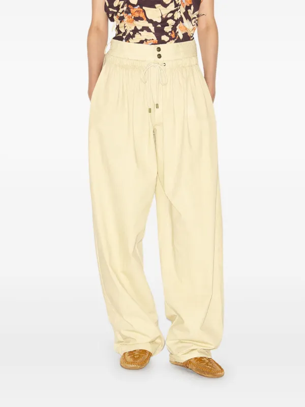 パンツ ISABEL MARANT 'Staya' pants Beige 24PPA0270FBB1F04I Isabel Marant Staya Hemp Blend Straight Leg Pants (Pants