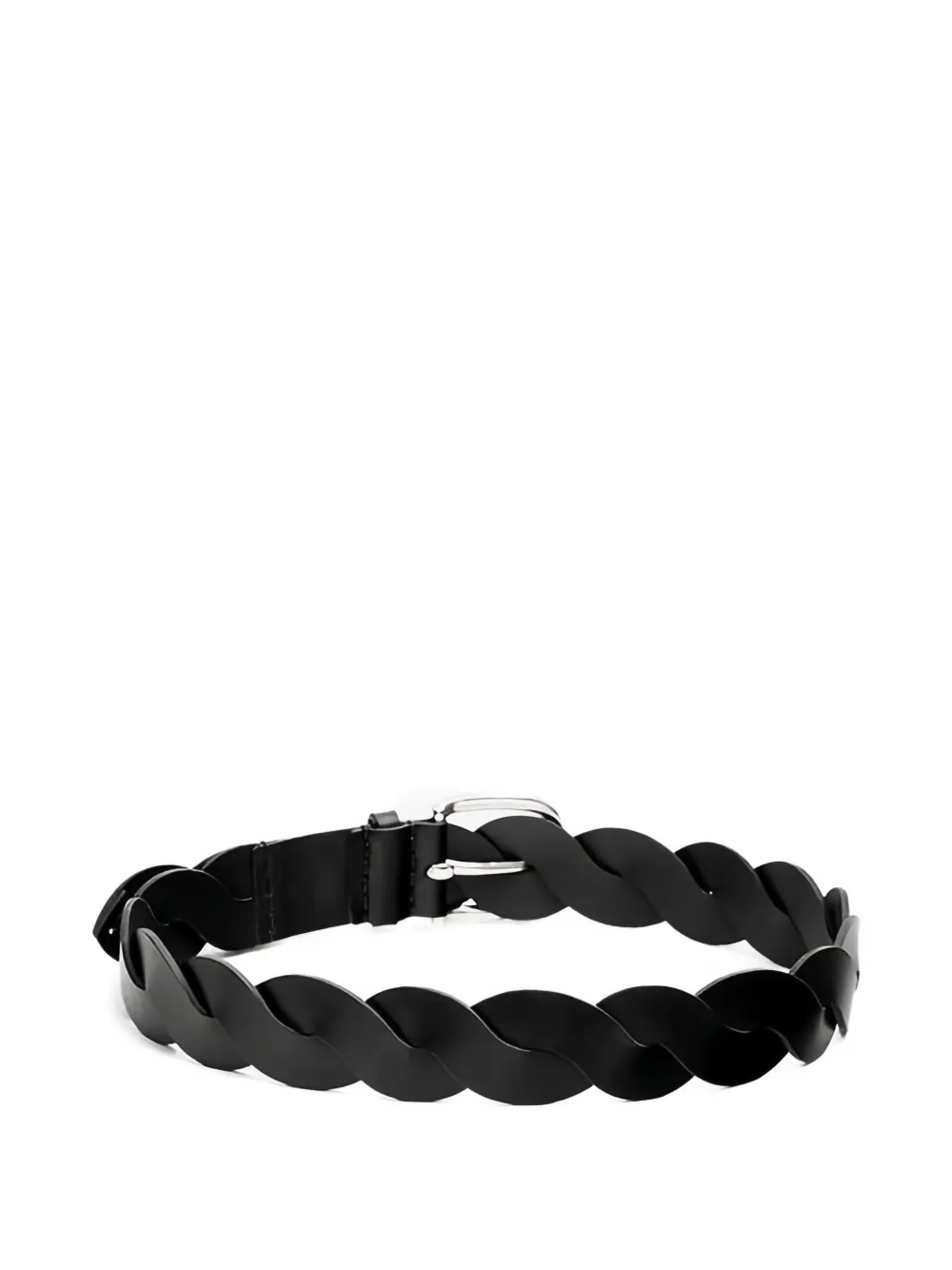 ISABEL MARANT Zigza braided-leather belt - Zwart