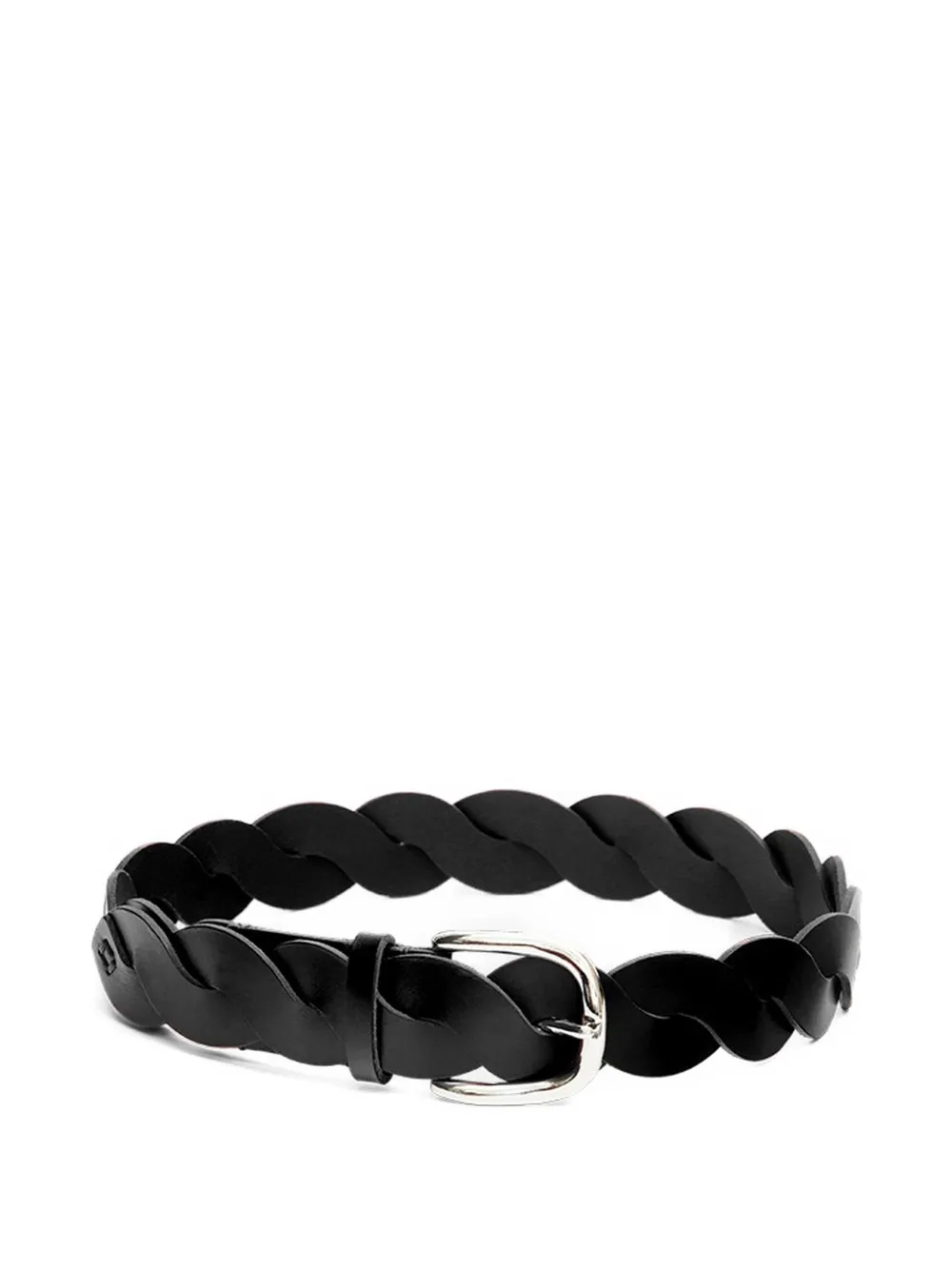 ISABEL MARANT Zigza braided-leather belt - Nero