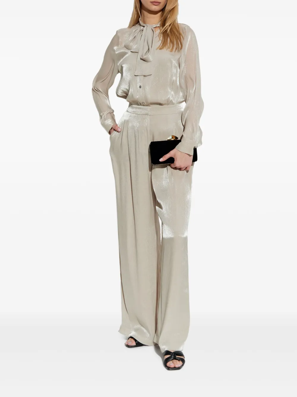Michael Michael Kors Broek met gesmockt detail - Goud
