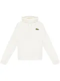 Lacoste logo-appliqué hoodie - White