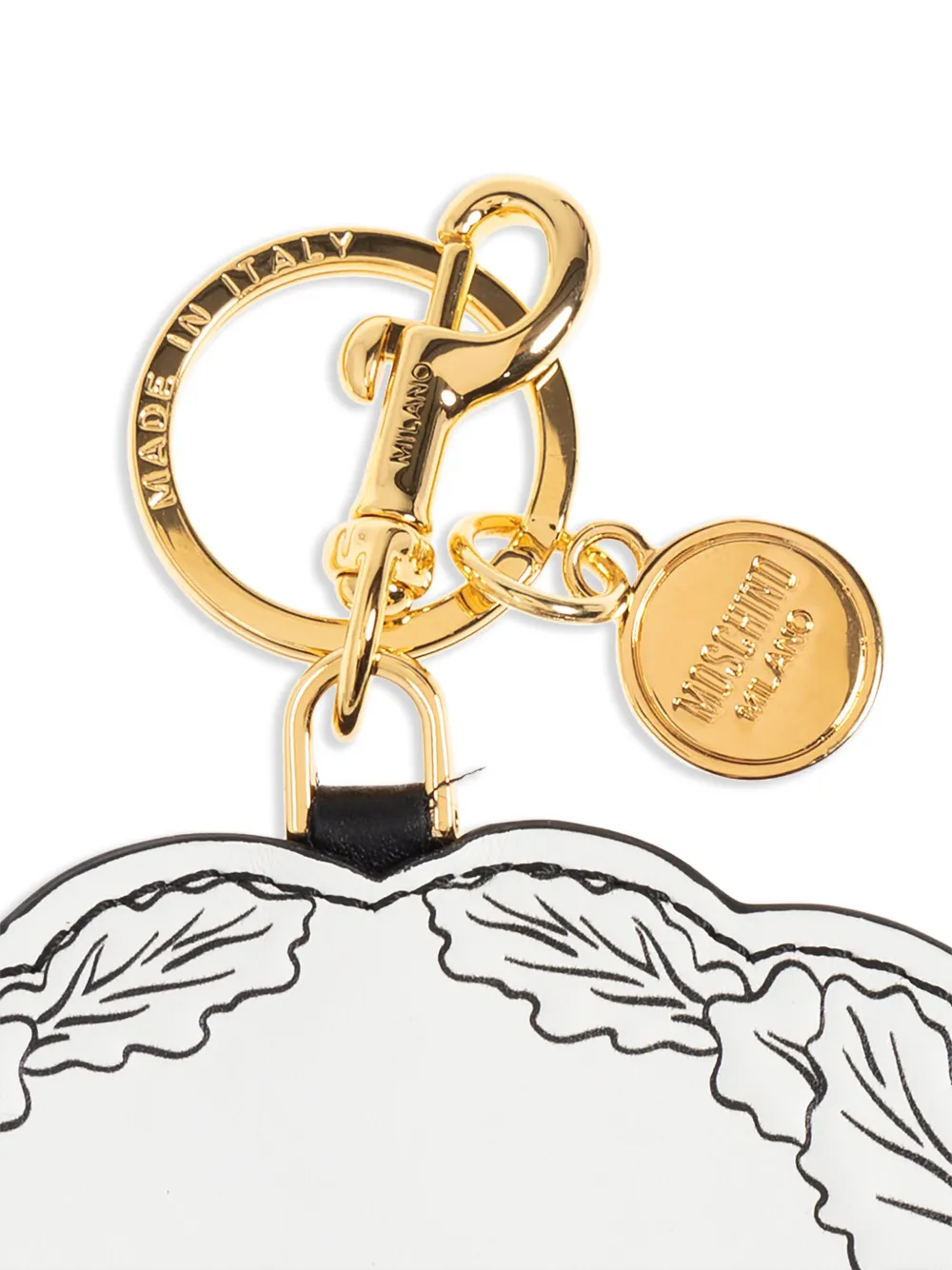 Moschino Sleutelhanger met logoprint Wit